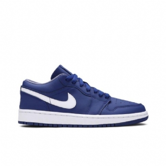 Air Jordan 1 Low Se Blå Hvit Damesko
