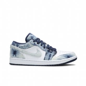 Air Jordan 1 Low Se Blå Hvit Herresko