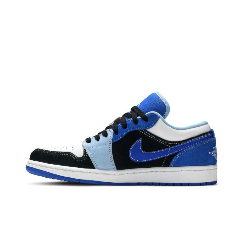 Air Jordan 1 Low Se Blå Svart Hvit Herresko