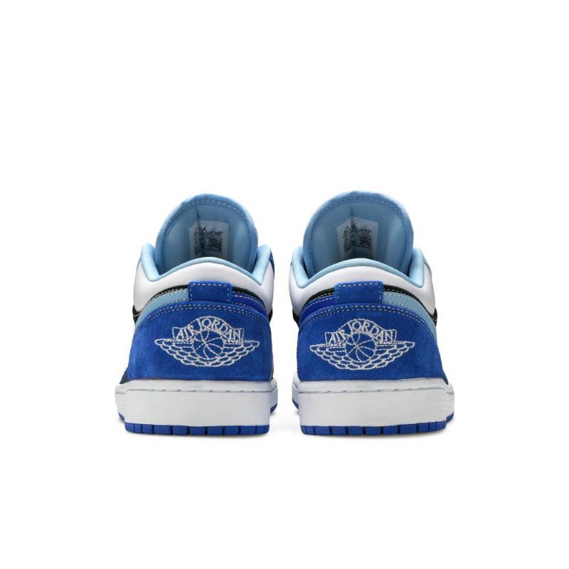 Air Jordan 1 Low Se Blå Svart Hvit Herresko
