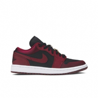 Air Jordan 1 Low Se Bordeaux Svart Hvit Damesko