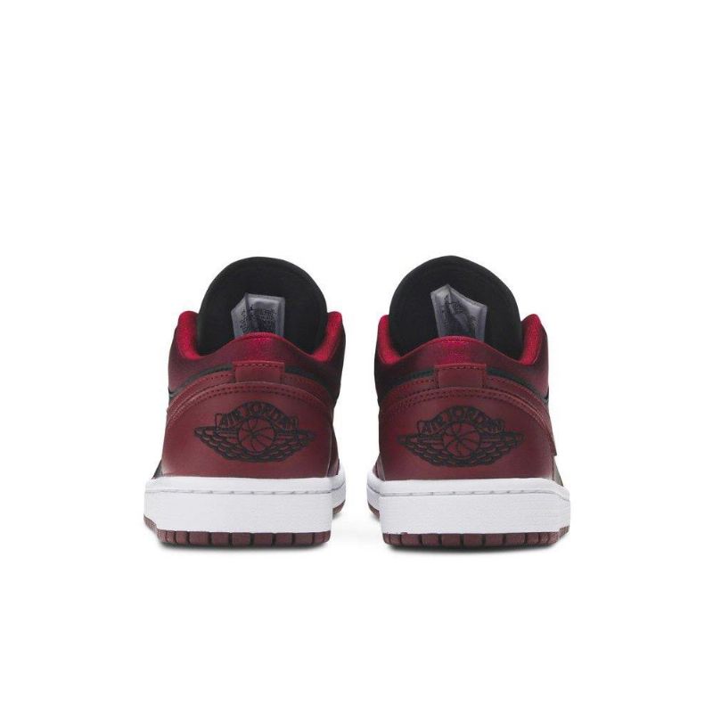 Air Jordan 1 Low Se Bordeaux Svart Hvit Damesko