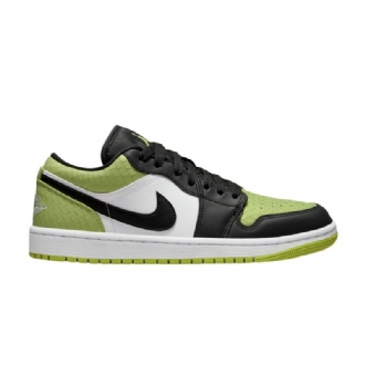 Air Jordan 1 Low Se Grønn Svart Hvit Damesko