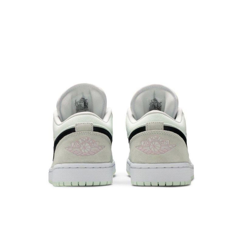Air Jordan 1 Low Se Grønn Svart Rosa Damesko