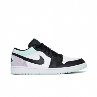 Air Jordan 1 Low Se Hvit Grønn Svart Herresko