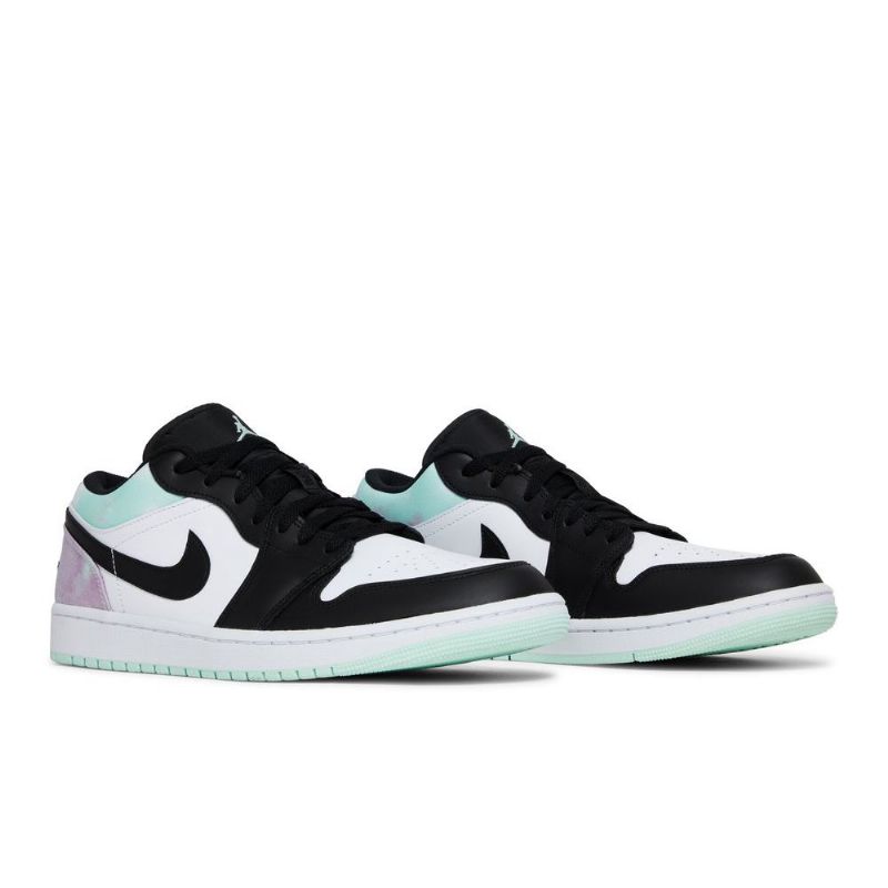 Air Jordan 1 Low Se Hvit Grønn Svart Herresko