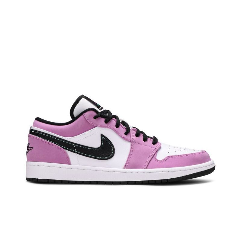 Air Jordan 1 Low Se Hvit Lilla Svart Herresko