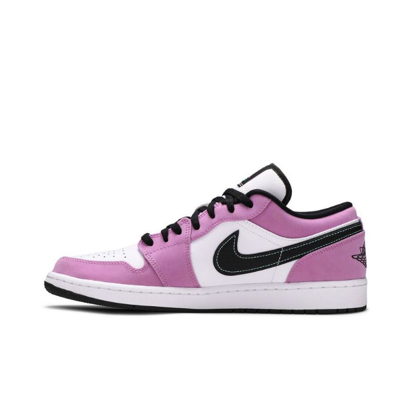 Air Jordan 1 Low Se Hvit Lilla Svart Herresko