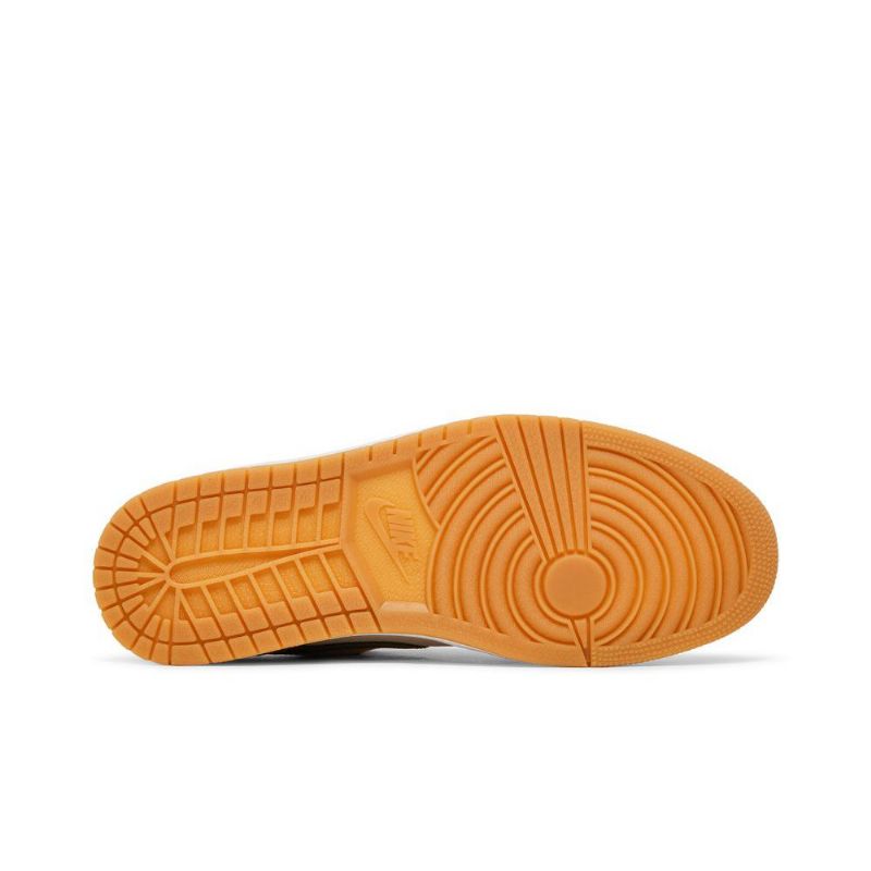 Air Jordan 1 Low Se Hvit Olive Grønn Oransje Herresko