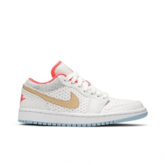 Air Jordan 1 Low Se Hvit Rød Brun Damesko