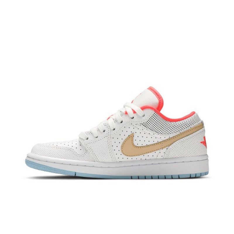 Air Jordan 1 Low Se Hvit Rød Brun Damesko