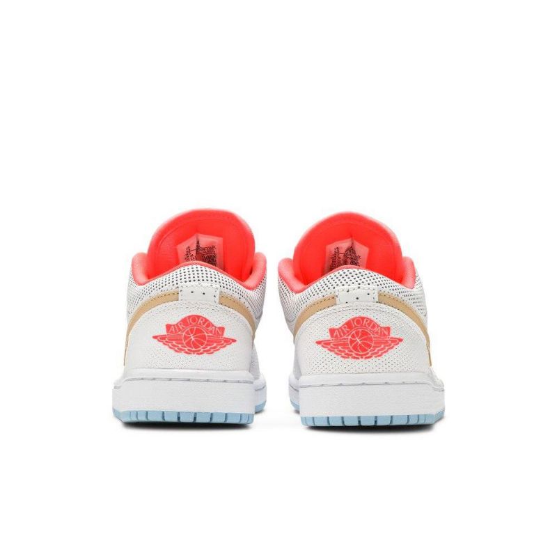 Air Jordan 1 Low Se Hvit Rød Brun Damesko