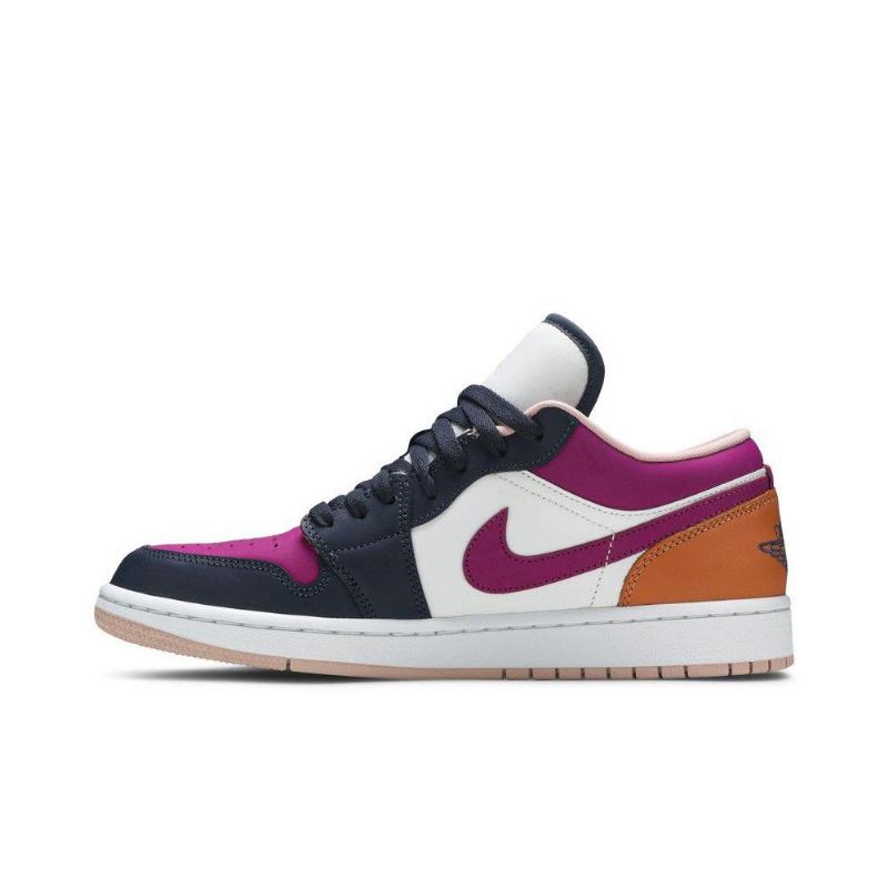 Air Jordan 1 Low Se Hvit Svart Flerfarget Damesko