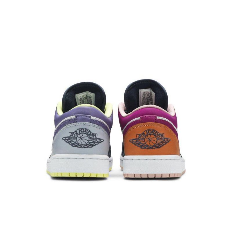 Air Jordan 1 Low Se Hvit Svart Flerfarget Damesko