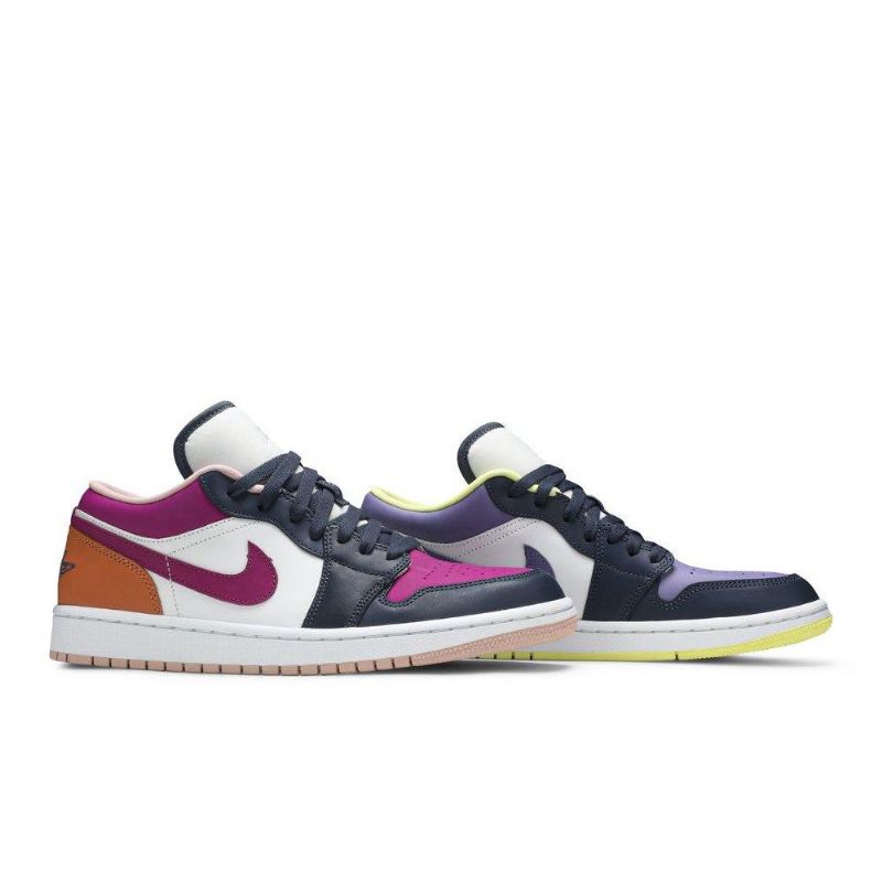 Air Jordan 1 Low Se Hvit Svart Flerfarget Damesko