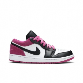 Air Jordan 1 Low Se Rosa Hvit Svart Herresko