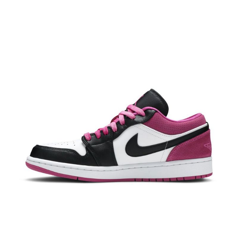Air Jordan 1 Low Se Rosa Hvit Svart Herresko