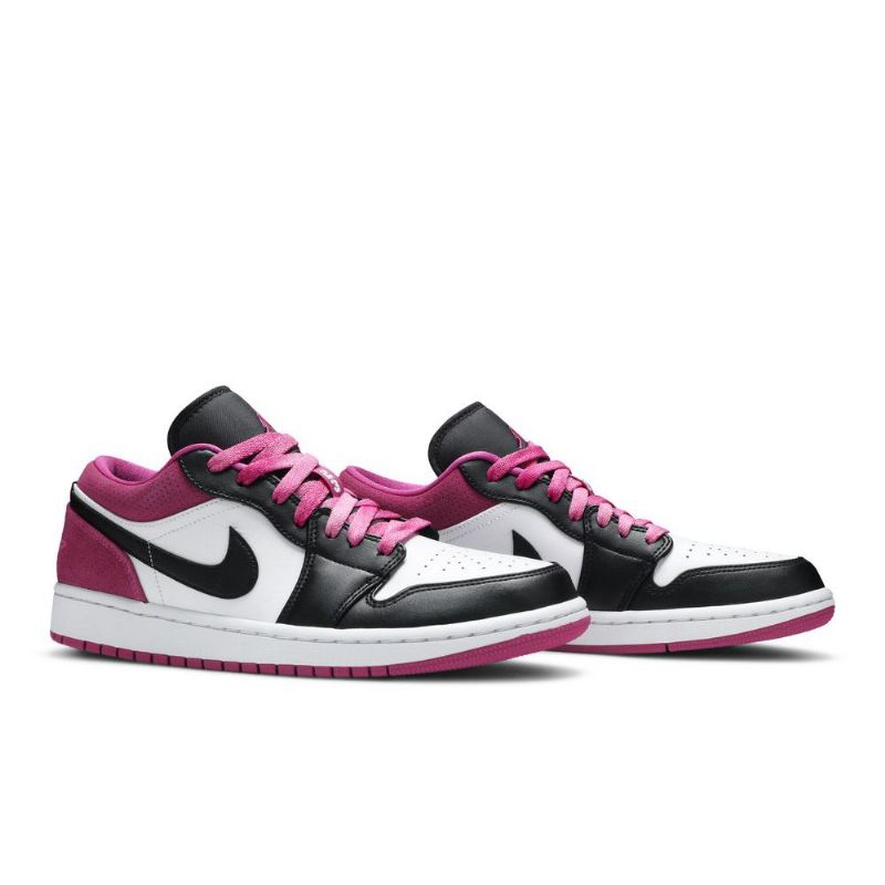 Air Jordan 1 Low Se Rosa Hvit Svart Herresko