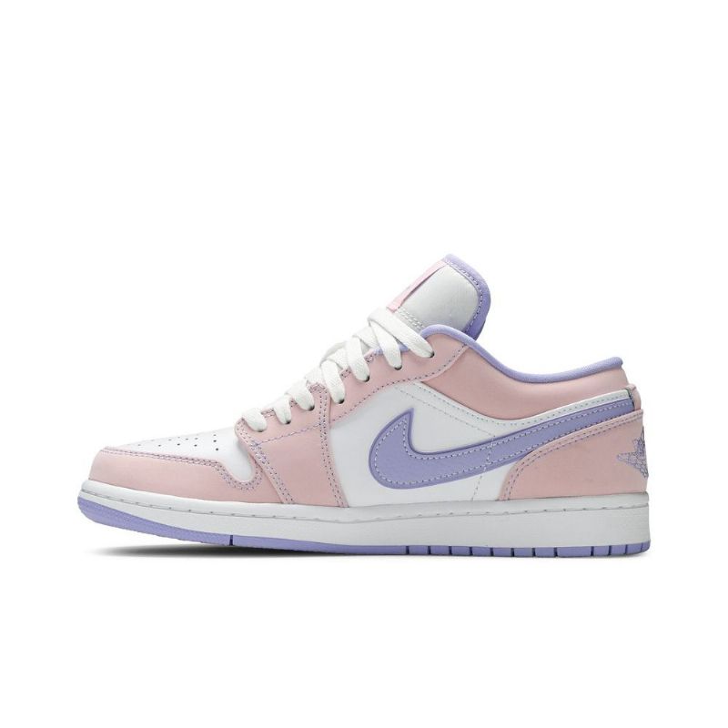 Air Jordan 1 Low Se Rosa Lilla Hvit Herresko