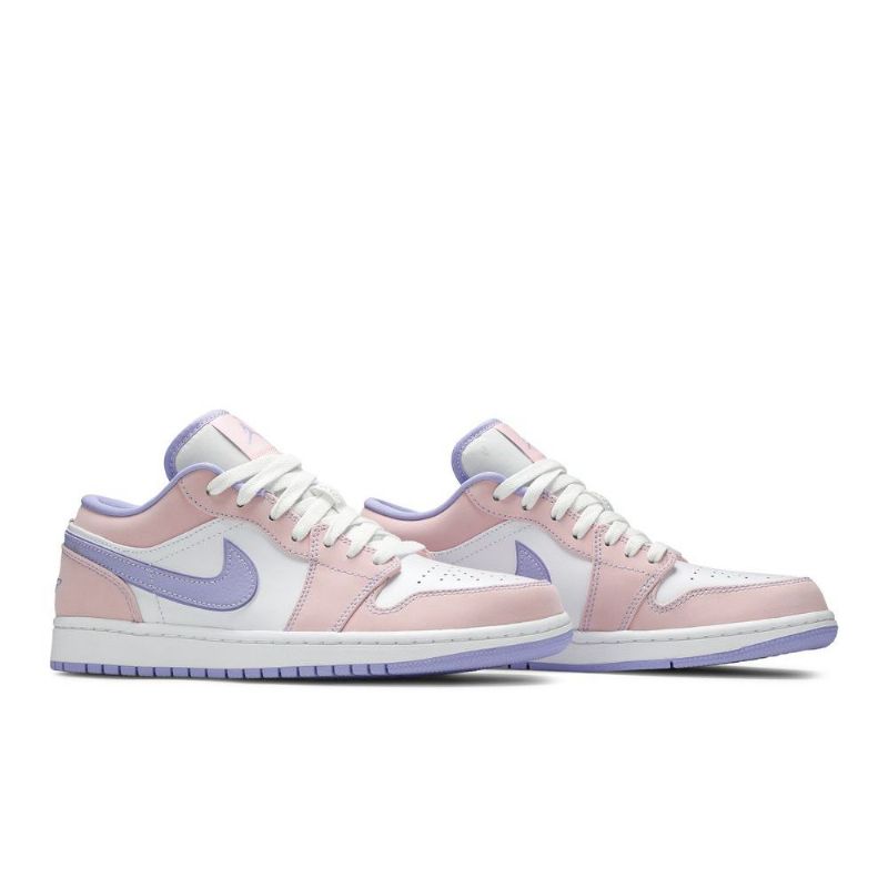 Air Jordan 1 Low Se Rosa Lilla Hvit Herresko