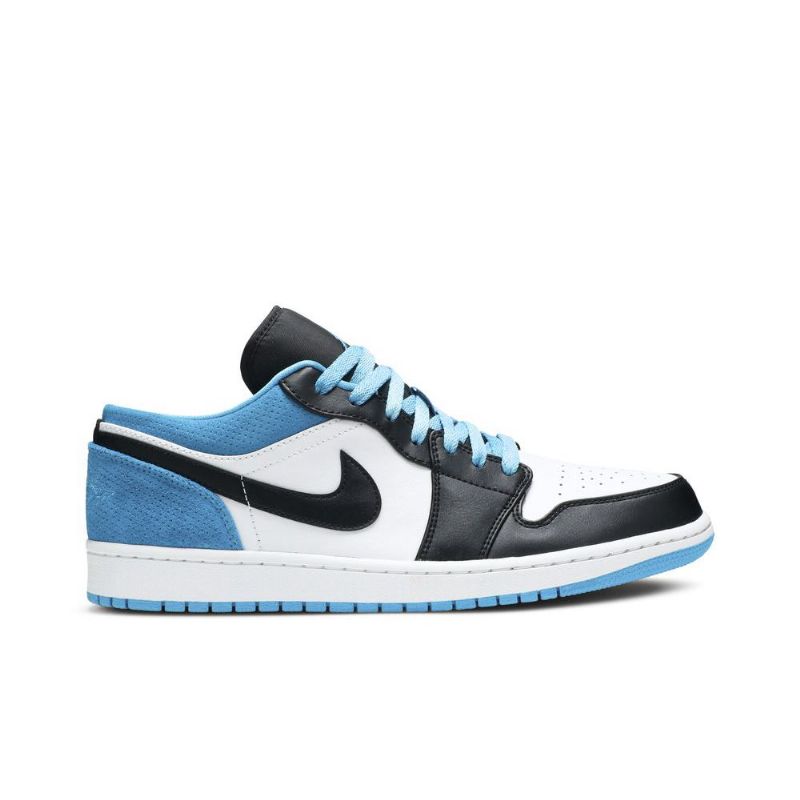Air Jordan 1 Low Se Svart Blå Hvit Herresko