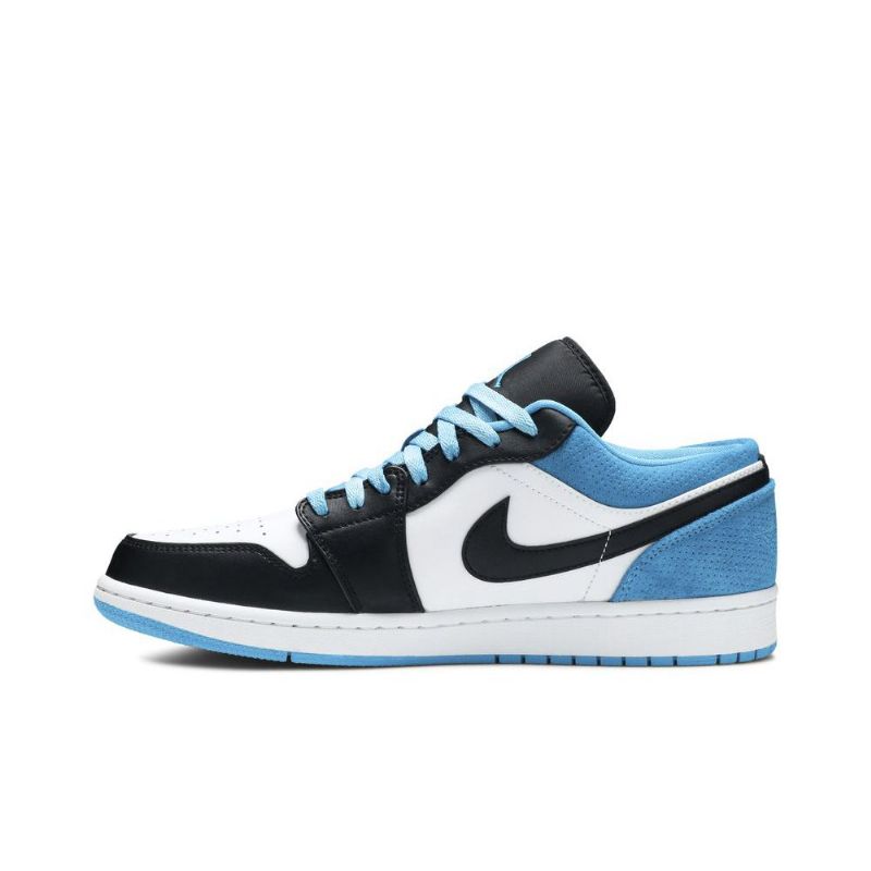 Air Jordan 1 Low Se Svart Blå Hvit Herresko