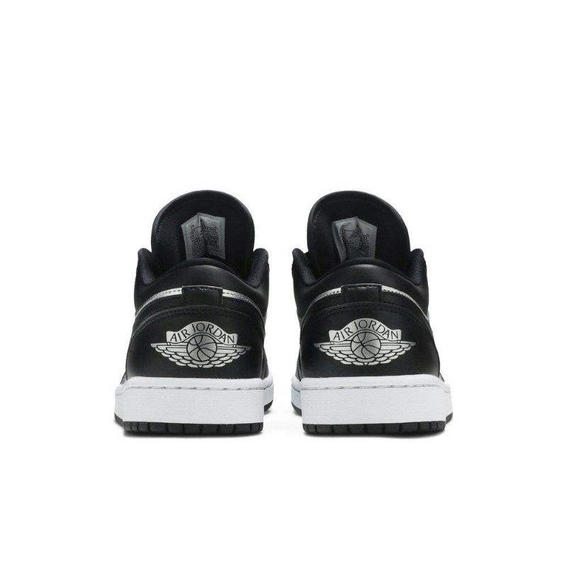 Air Jordan 1 Low Se Svart Sølv Hvit Damesko
