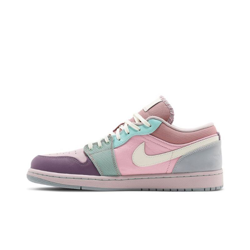 Air Jordan 1 Low Se Turkis Rosa Lilla Beige Herresko