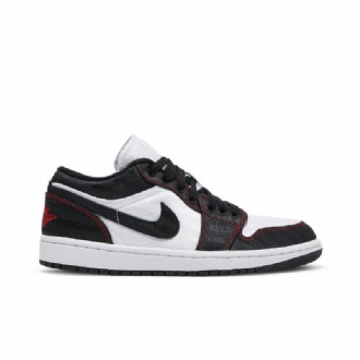 Air Jordan 1 Low Se Utility Hvit Svart Rød Damesko