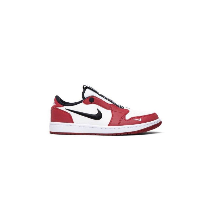 Air Jordan 1 Low Slip Rød Hvit Svart Damesko