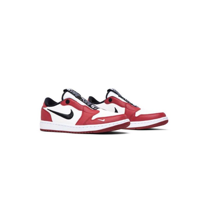 Air Jordan 1 Low Slip Rød Hvit Svart Damesko