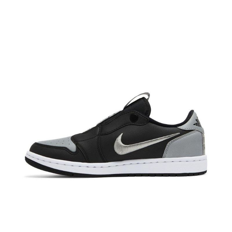 Air Jordan 1 Low Slip Svart Grå Hvit Damesko