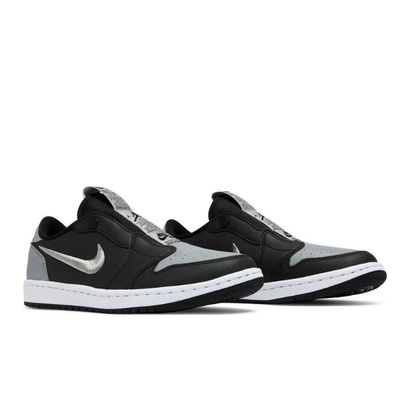 Air Jordan 1 Low Slip Svart Grå Hvit Damesko