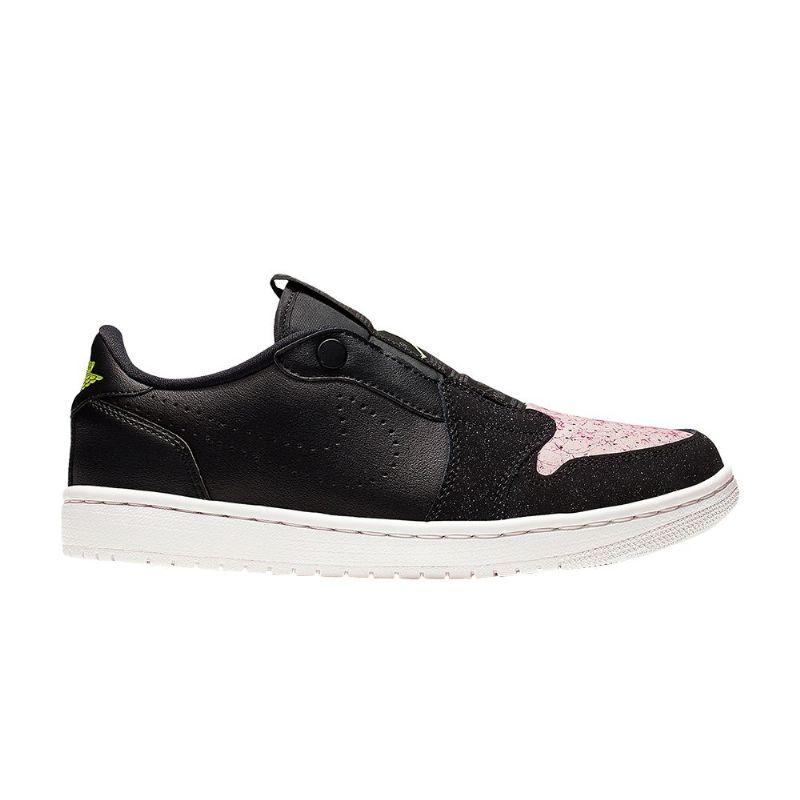 Air Jordan 1 Low Slip Svart Grønn Rosa Rød Damesko