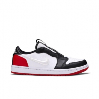 Air Jordan 1 Low Slip Svart Hvit Rød Damesko
