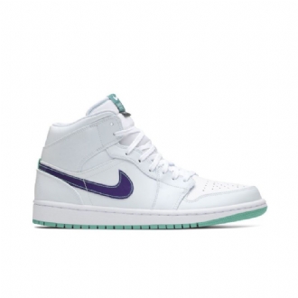 Air Jordan 1 Luka Doncic Mid Se Hvit Blå Grønn Herresko