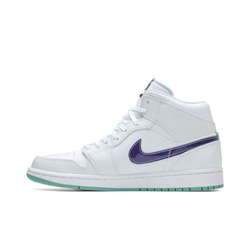 Air Jordan 1 Luka Doncic Mid Se Hvit Blå Grønn Herresko