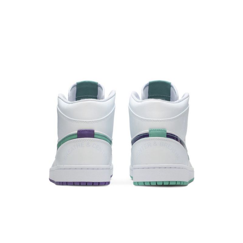 Air Jordan 1 Luka Doncic Mid Se Hvit Blå Grønn Herresko