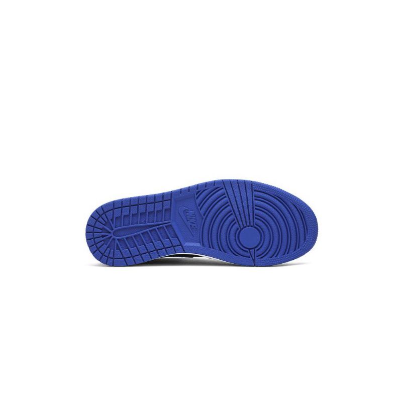Air Jordan 1 Mid Blå Svart Hvit Herresko