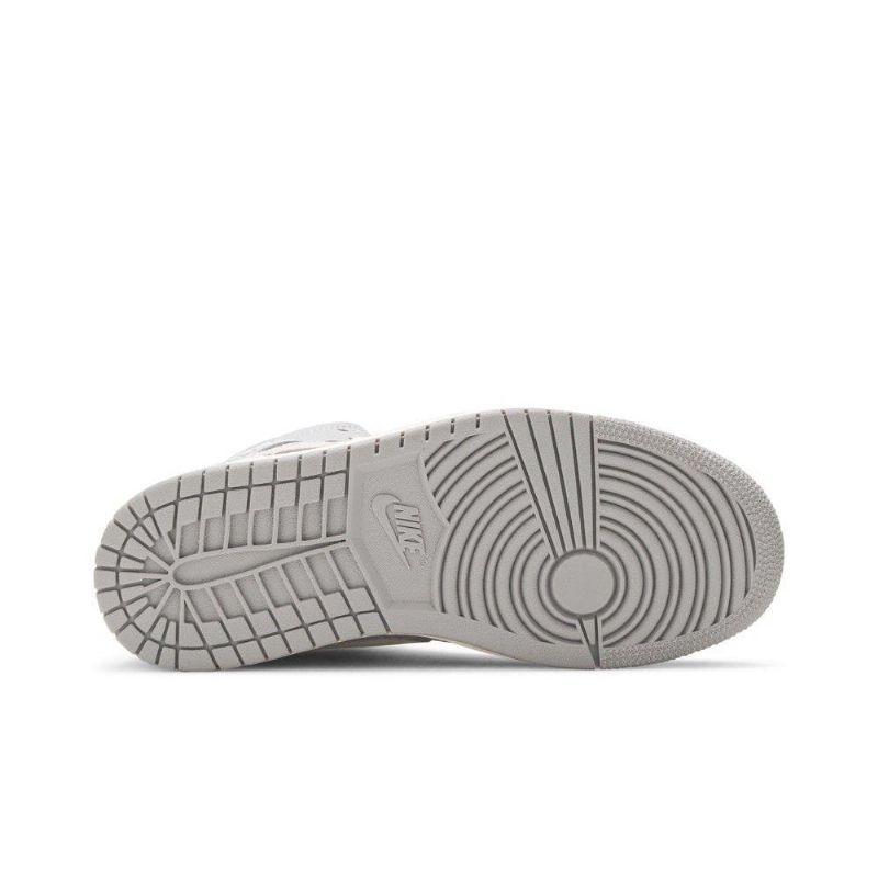 Air Jordan 1 Mid Grå Hvit Damesko