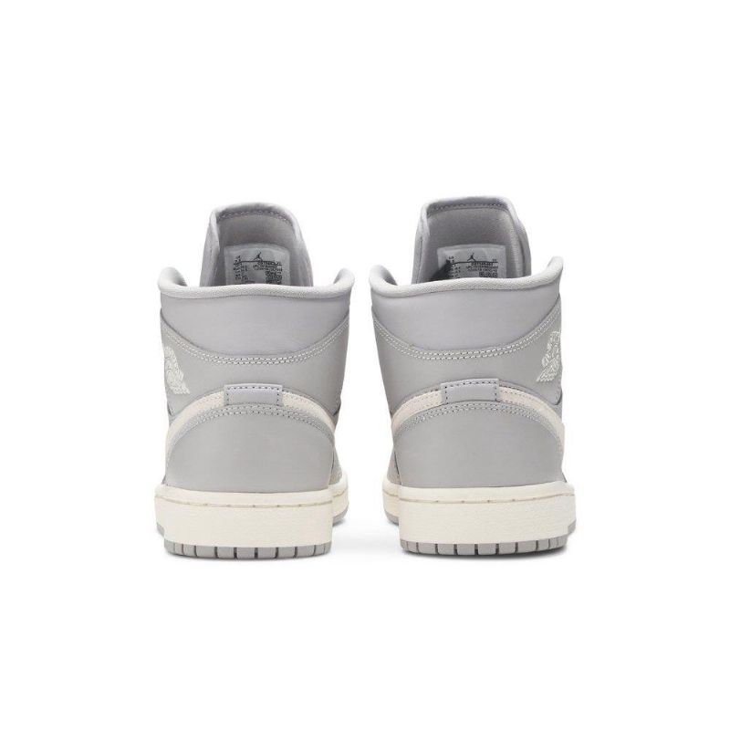 Air Jordan 1 Mid Grå Hvit Damesko
