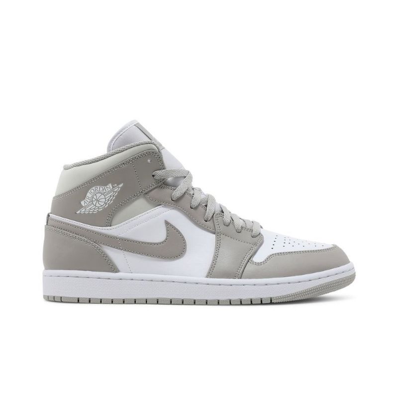 Air Jordan 1 Mid Grå Hvit Herresko