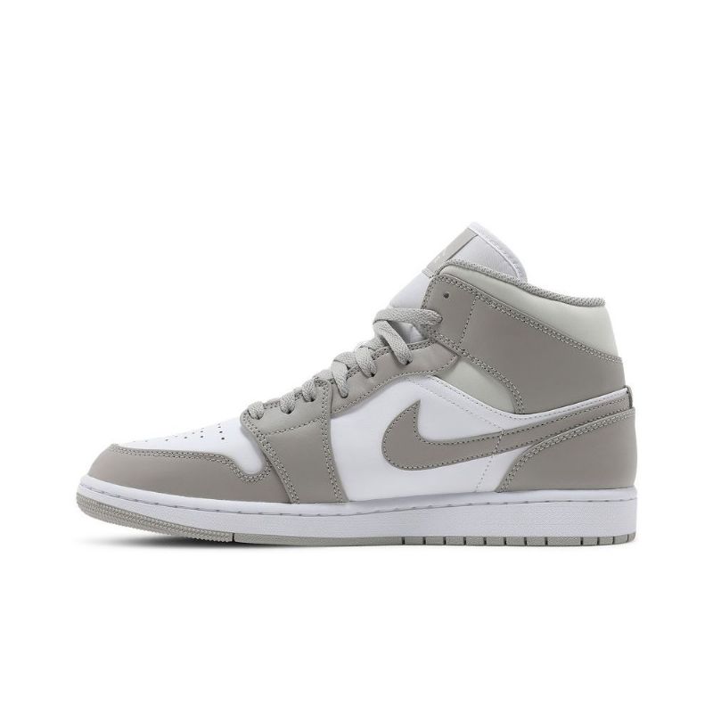 Air Jordan 1 Mid Grå Hvit Herresko