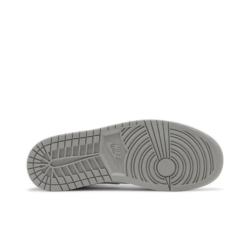 Air Jordan 1 Mid Grå Hvit Herresko