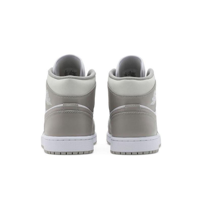 Air Jordan 1 Mid Grå Hvit Herresko