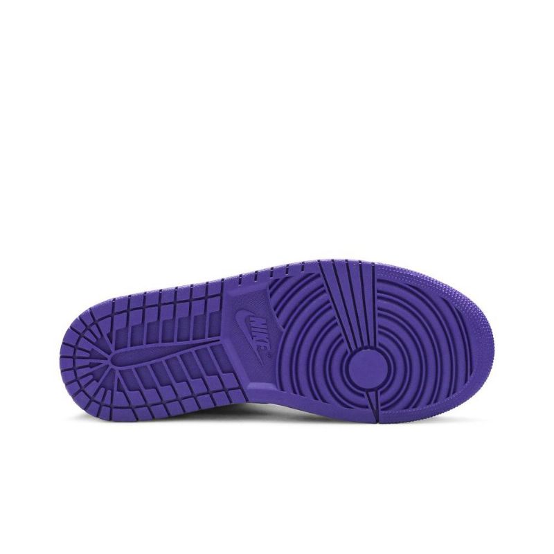 Air Jordan 1 Mid Grønn Hvit Lilla Herresko