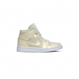 Air Jordan 1 Mid Gul Hvit Damesko