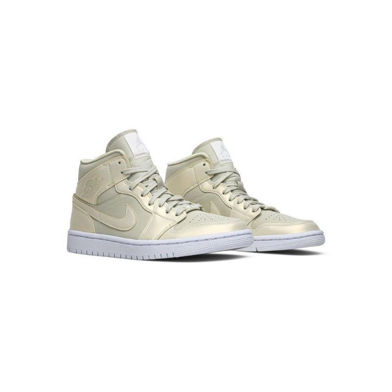 Air Jordan 1 Mid Gul Hvit Damesko