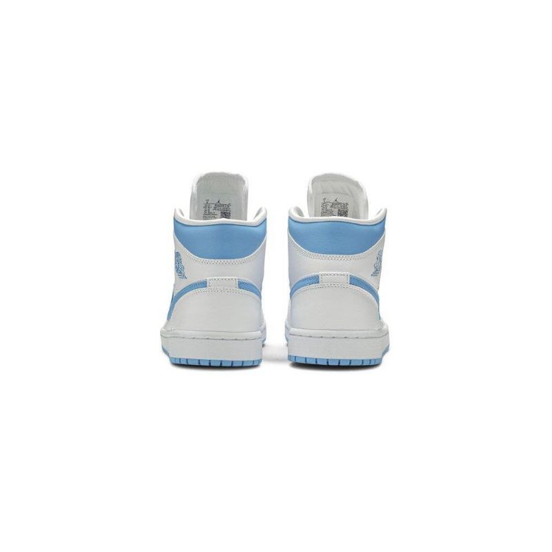 Air Jordan 1 Mid Hvit Blå Damesko