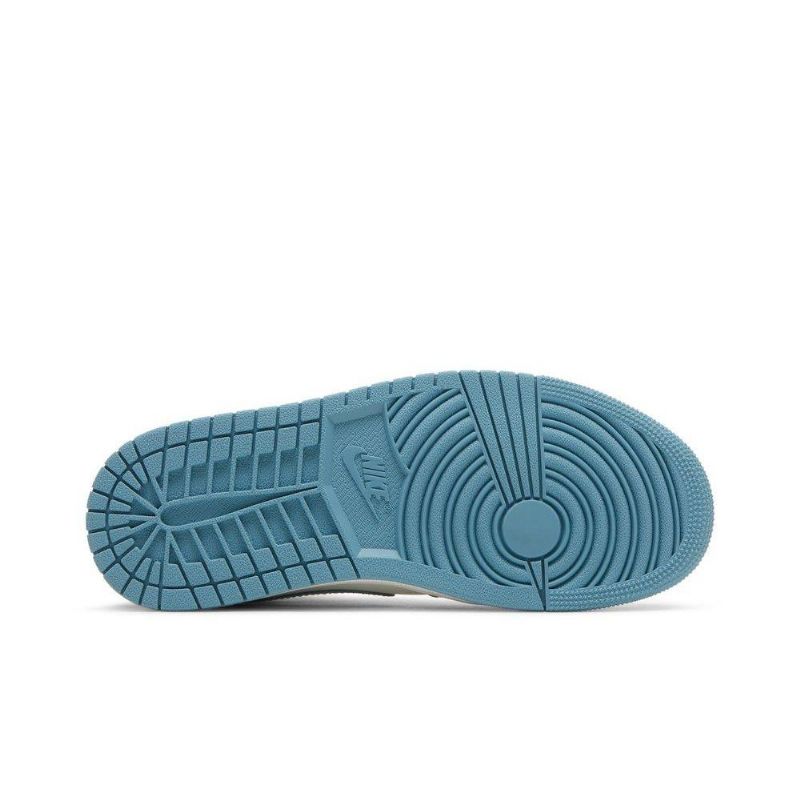 Air Jordan 1 Mid Hvit Blå Damesko